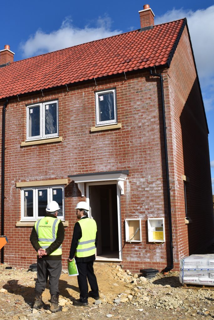 Head of Property Central England Cooperative Andrew Buckley and Norman Paske from Bowbridge Homes visit Northdale Park in Raunds