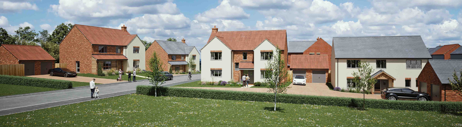 Street scene at Rotherby Manor | Rotherby Manor | Bowbridge Homes