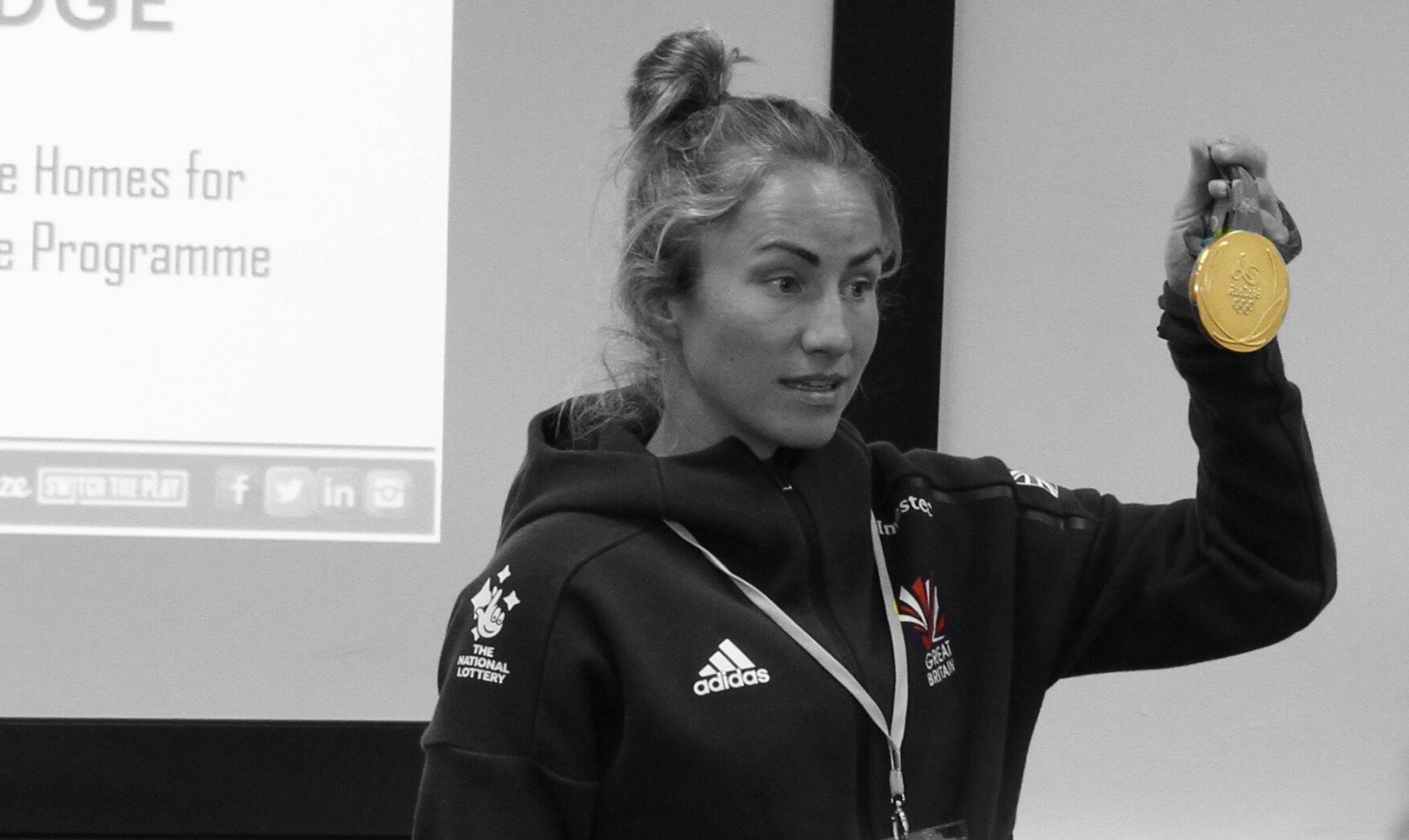 The Mintridge Foundation and GB Hockey gold medallist Shona McCallin inspire Robert Smyth pupils with Bowbridge Homes
